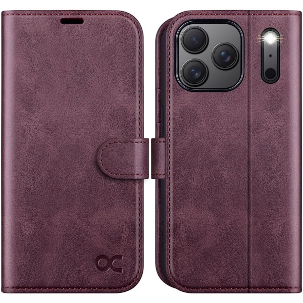 OCASE Apple iPhone 17 Pro Czdan Klf-Mulberry