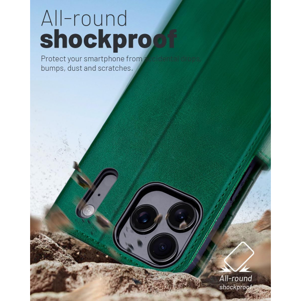 OCASE Apple iPhone 17 Pro Czdan Klf-Blackish Green