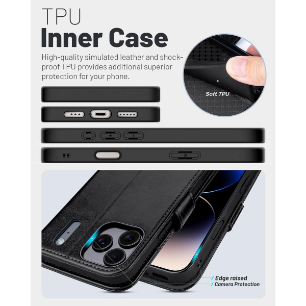 OCASE Apple iPhone 17 Pro Czdan Klf-Black