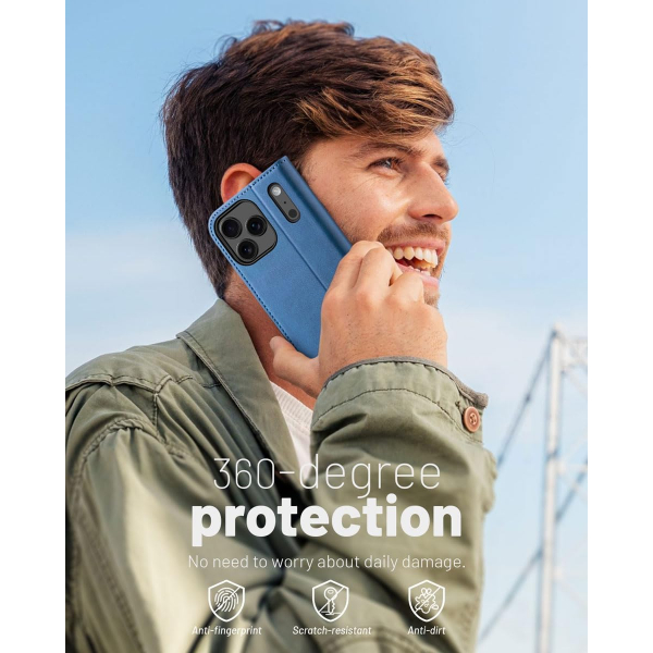 OCASE Apple iPhone 17 Pro Czdan Klf-Light Blue