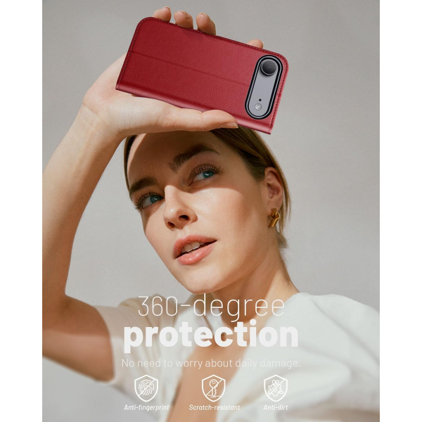 OCASE Apple iPhone Air C�zdan K�l�f-Dark Red