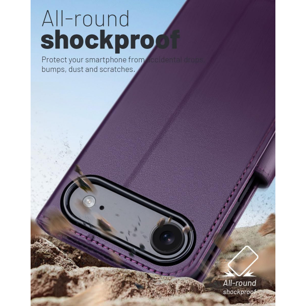 OCASE Apple iPhone Air C�zdan K�l�f-Dark Purple