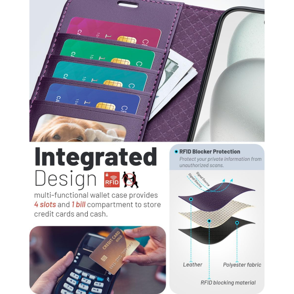 OCASE Apple iPhone Air C�zdan K�l�f-Dark Purple