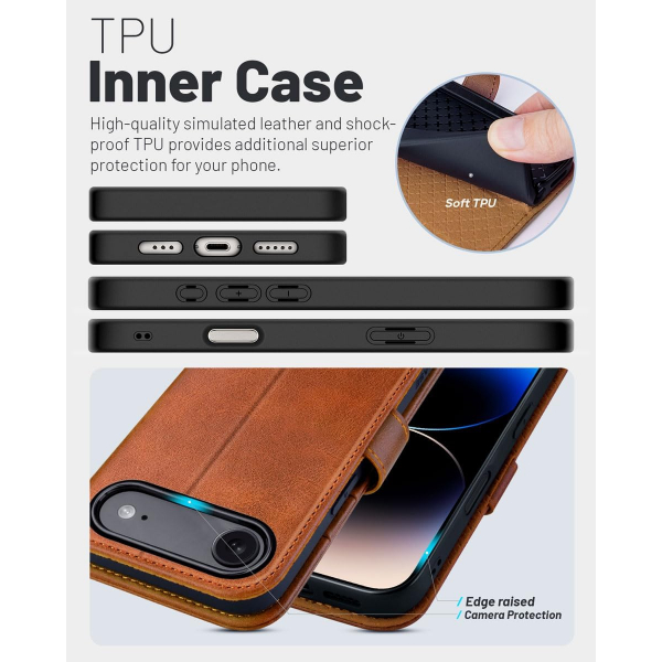 OCASE Apple iPhone Air C�zdan K�l�f-Brown