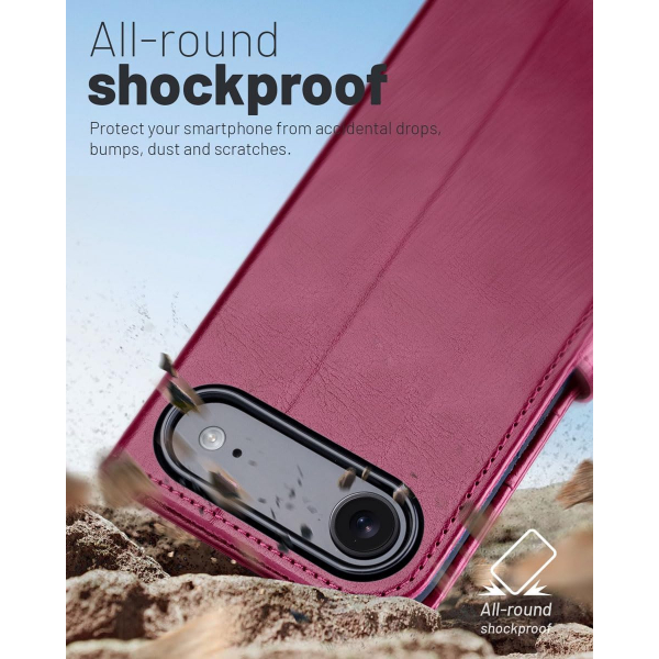 OCASE Apple iPhone Air C�zdan K�l�f-Burgundy