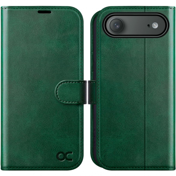 OCASE Apple iPhone Air C�zdan K�l�f-Blackish Green