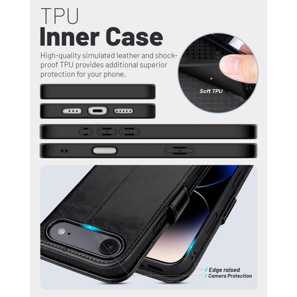 OCASE Apple iPhone Air C�zdan K�l�f-Black