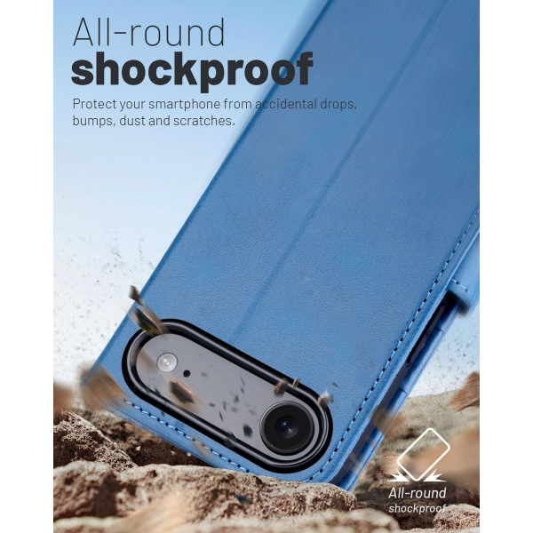 OCASE Apple iPhone Air C�zdan K�l�f-Light Blue