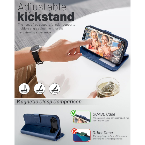 OCASE Apple iPhone Air C�zdan K�l�f-Blue