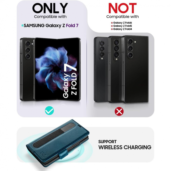 OCASE Samsung Galaxy Z Fold 7 Klf-Peacock Blue