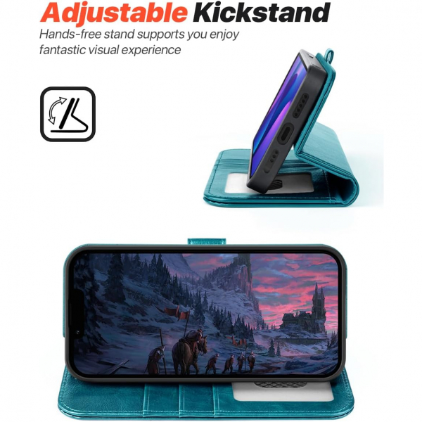 OCASE Apple iPhone 16e Czdan Klf-Peacock Blue