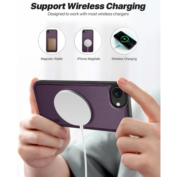 OCASE Apple iPhone 16e Czdan Klf-Dark Purple