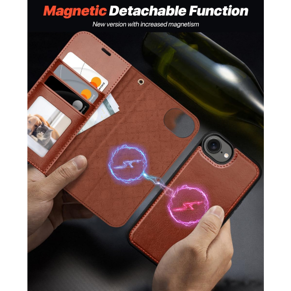 OCASE Apple iPhone 16e Czdan Klf-Brown