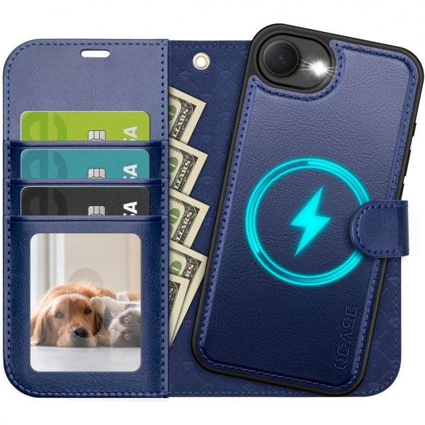 OCASE Apple iPhone 16e Czdan Klf-Blue