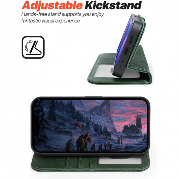 OCASE Apple iPhone 16e Czdan Klf-Blackish Green