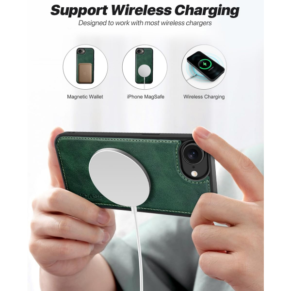 OCASE Apple iPhone 16e Czdan Klf-Blackish Green