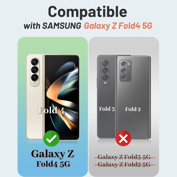 OCASE Galaxy Z Fold 4 5G Deri Czdan Klf-Purple