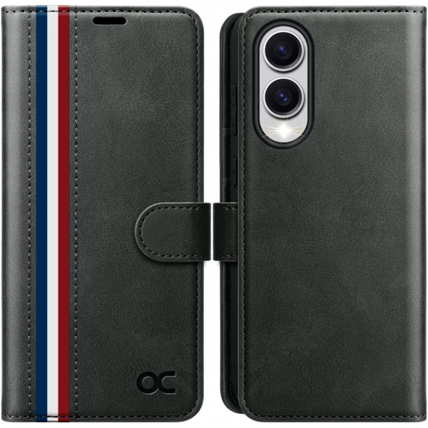 OCASE Samsung Galaxy S25 Edge Deri Czdan Klf-Spliced Gray