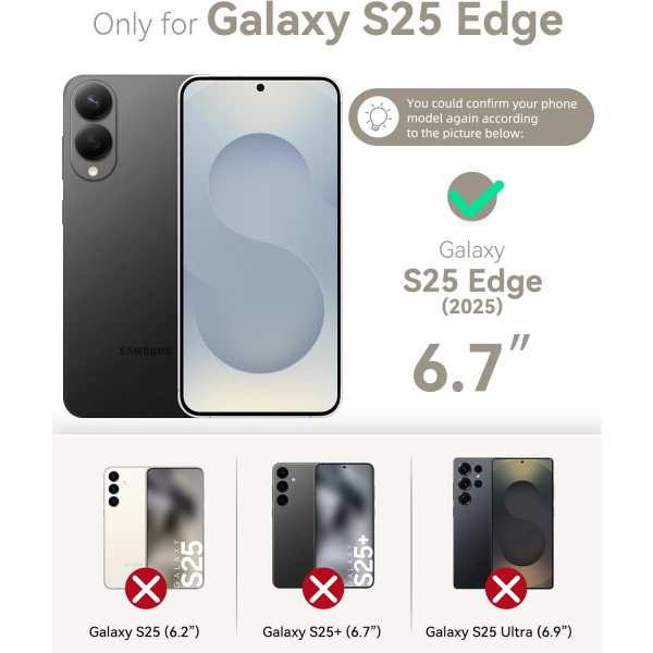 OCASE Samsung Galaxy S25 Edge Deri Czdan Klf-Brown