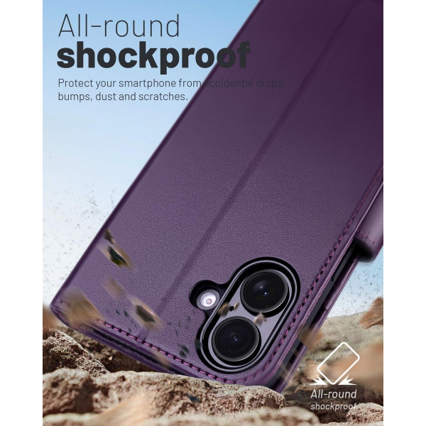 OCASE Apple iPhone 17 Czdan Klf-Dark Purple