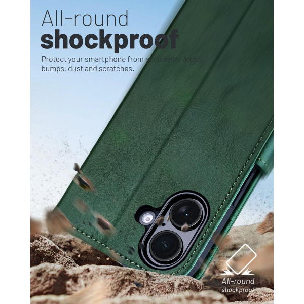 OCASE Apple iPhone 17 Czdan Klf-Blackish Green