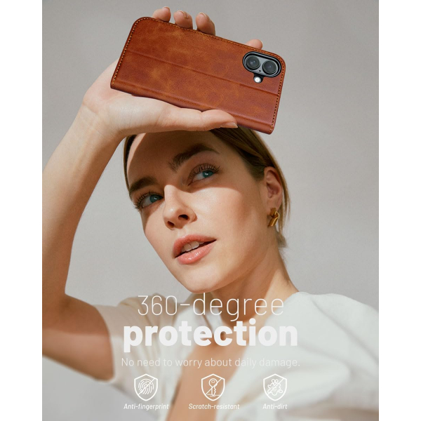 OCASE Apple iPhone 17 Czdan Klf-Brown