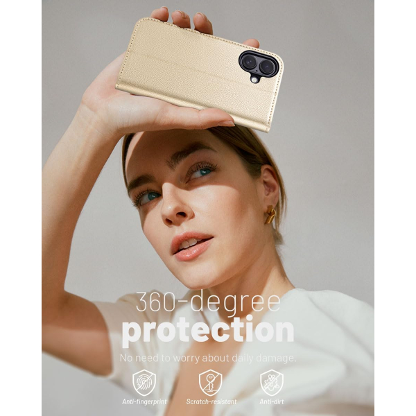 OCASE Apple iPhone 17 Czdan Klf-Gold