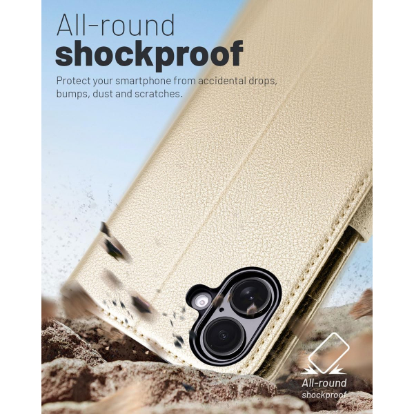 OCASE Apple iPhone 17 Czdan Klf-Gold