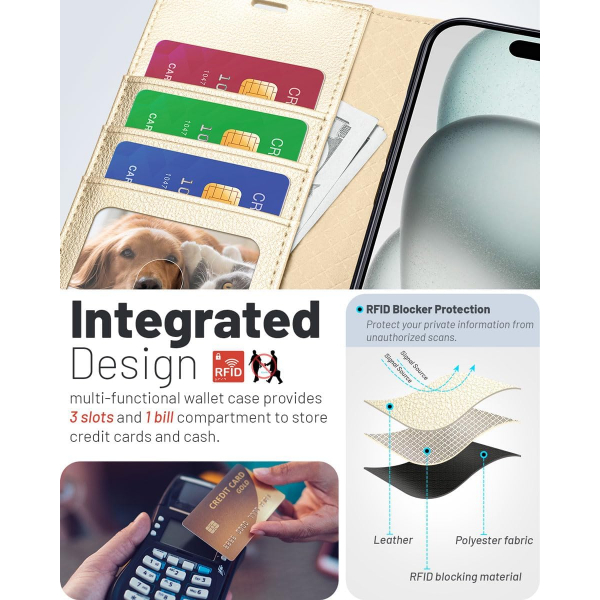 OCASE Apple iPhone 17 Czdan Klf-Gold