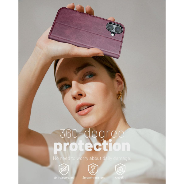 OCASE Apple iPhone 17 Czdan Klf-Mulberry