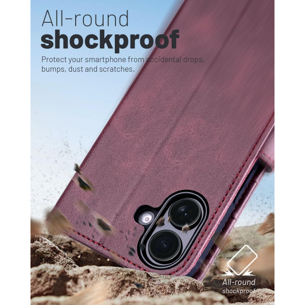 OCASE Apple iPhone 17 Czdan Klf-Mulberry