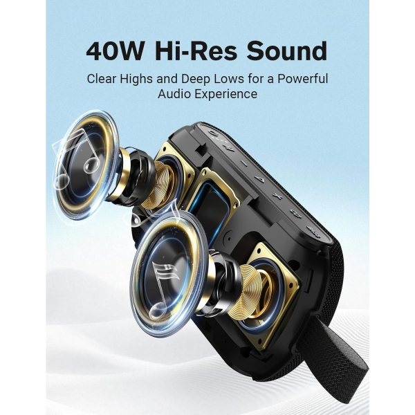 OHAYO 40W Tanabilir Bluetooth Hoparlr