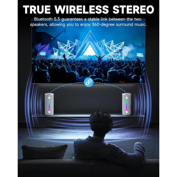 OHAYO Tanabilir Bluetooth Hoparlr-White