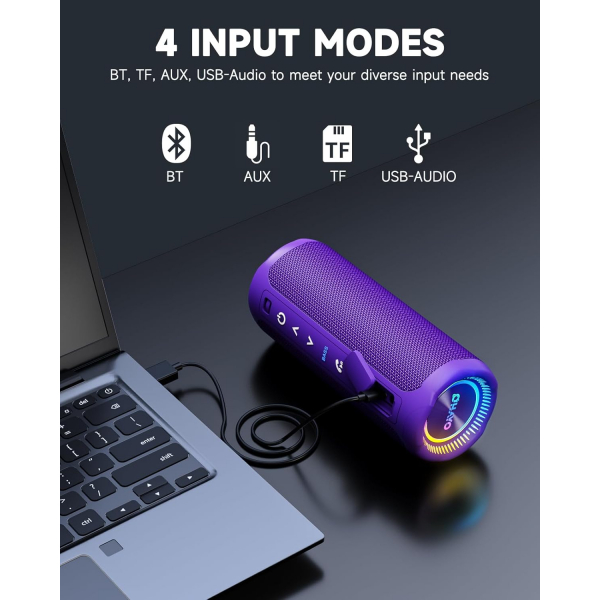 OHAYO Tanabilir Bluetooth Hoparlr-Purple