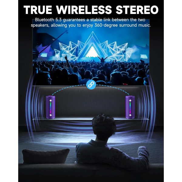 OHAYO Tanabilir Bluetooth Hoparlr-Purple