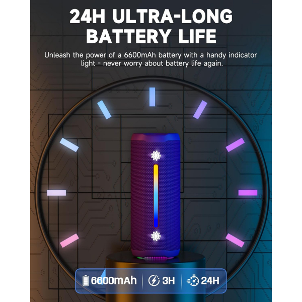 OHAYO Tanabilir Bluetooth Hoparlr-Purple