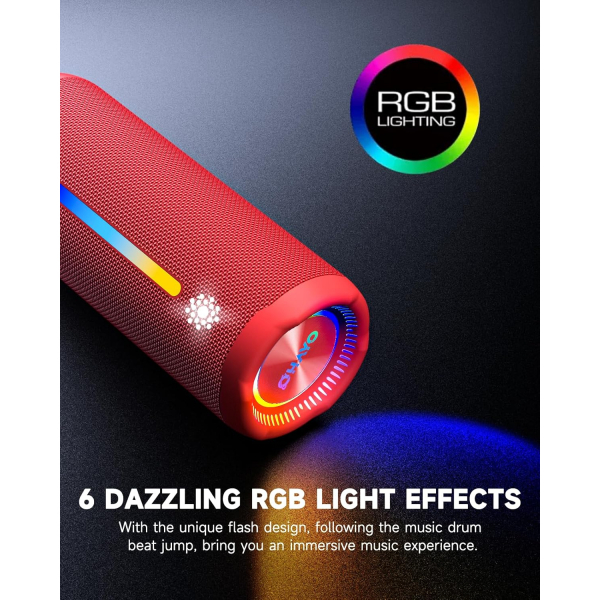 OHAYO Tanabilir Bluetooth Hoparlr-Bright Red