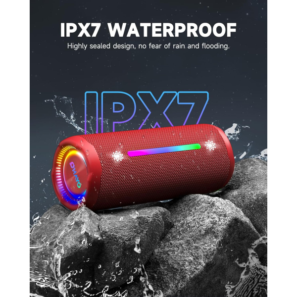 OHAYO Tanabilir Bluetooth Hoparlr-Bright Red