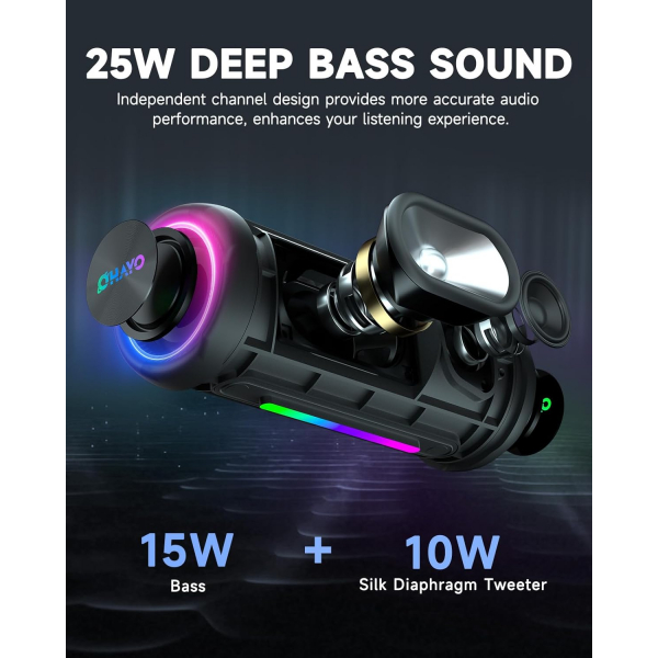 OHAYO Tanabilir Bluetooth Hoparlr-Black