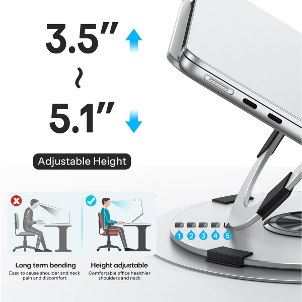 OMOTON 360 Dnen Tabanl Laptop Stand 