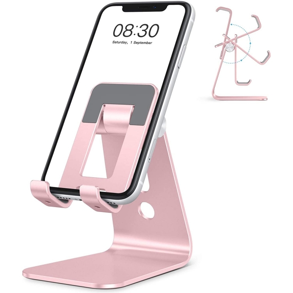 OMOTON C3 Alminyum Telefon Stand-Rose Gold