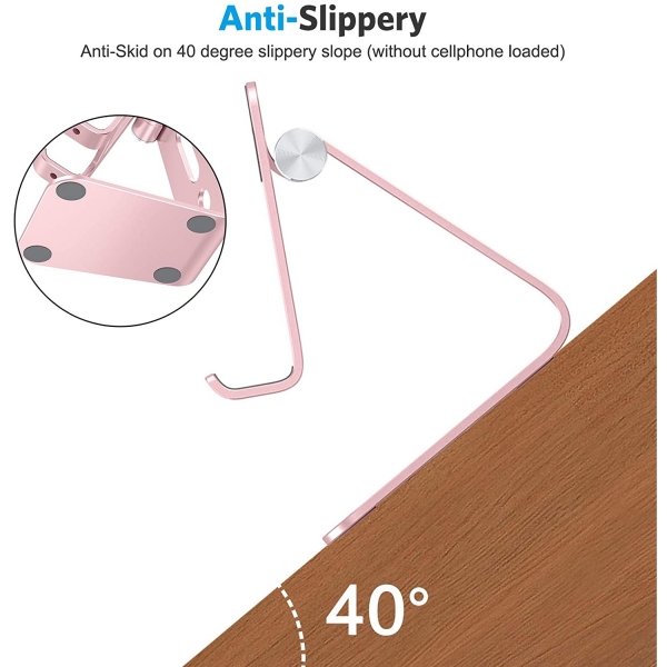 OMOTON C3 Alminyum Telefon Stand-Rose Gold