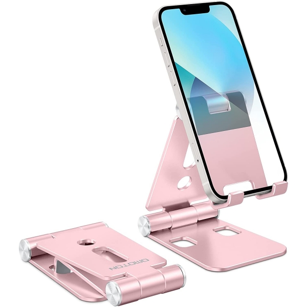 OMOTON C4 Katlanabilir Alminyum Telefon Stand-Rose Gold