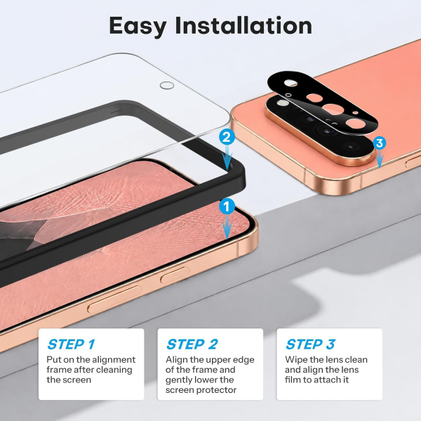 OMOTON Google Pixel 11 Pro Ekran Koruyucu (3 Adet)