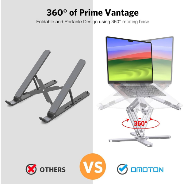 OMOTON LA10 360 D�nebilen Laptop Stand�-Silver