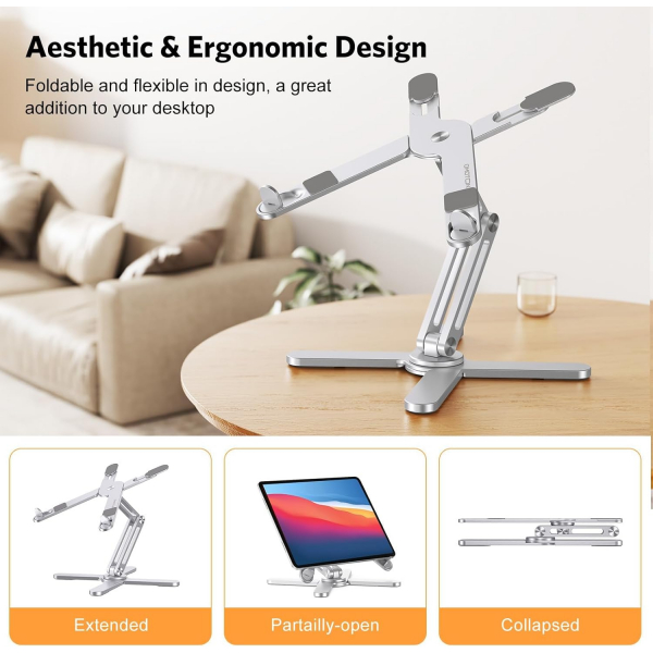OMOTON LA10 360 D�nebilen Laptop Stand�-Silver