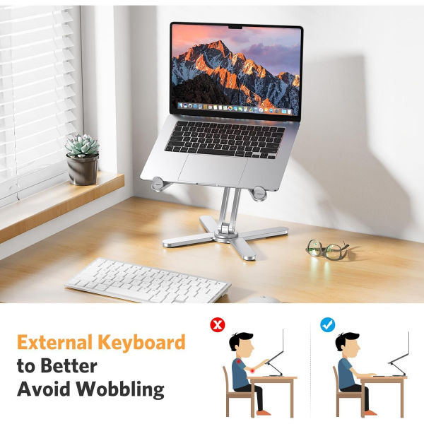 OMOTON LA10 360 D�nebilen Laptop Stand�-Silver