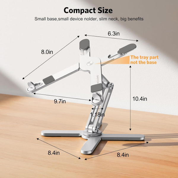 OMOTON LA10 360 D�nebilen Laptop Stand�-Silver