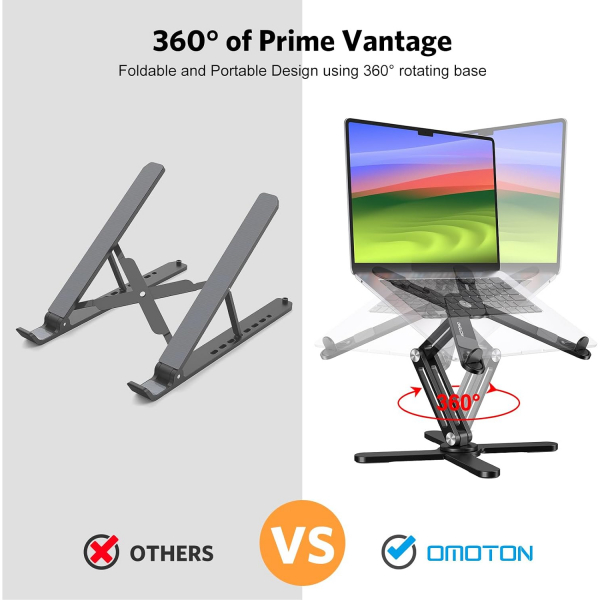 OMOTON LA10 360 D�nebilen Laptop Stand�-Black