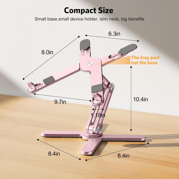 OMOTON LA10 360 D�nebilen Laptop Stand�-Pink
